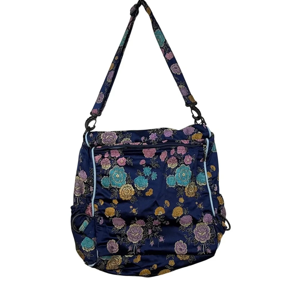 Mommy Bag kecci Convertible Diaper Bag‎ backpack Navy Floral silky - small marks